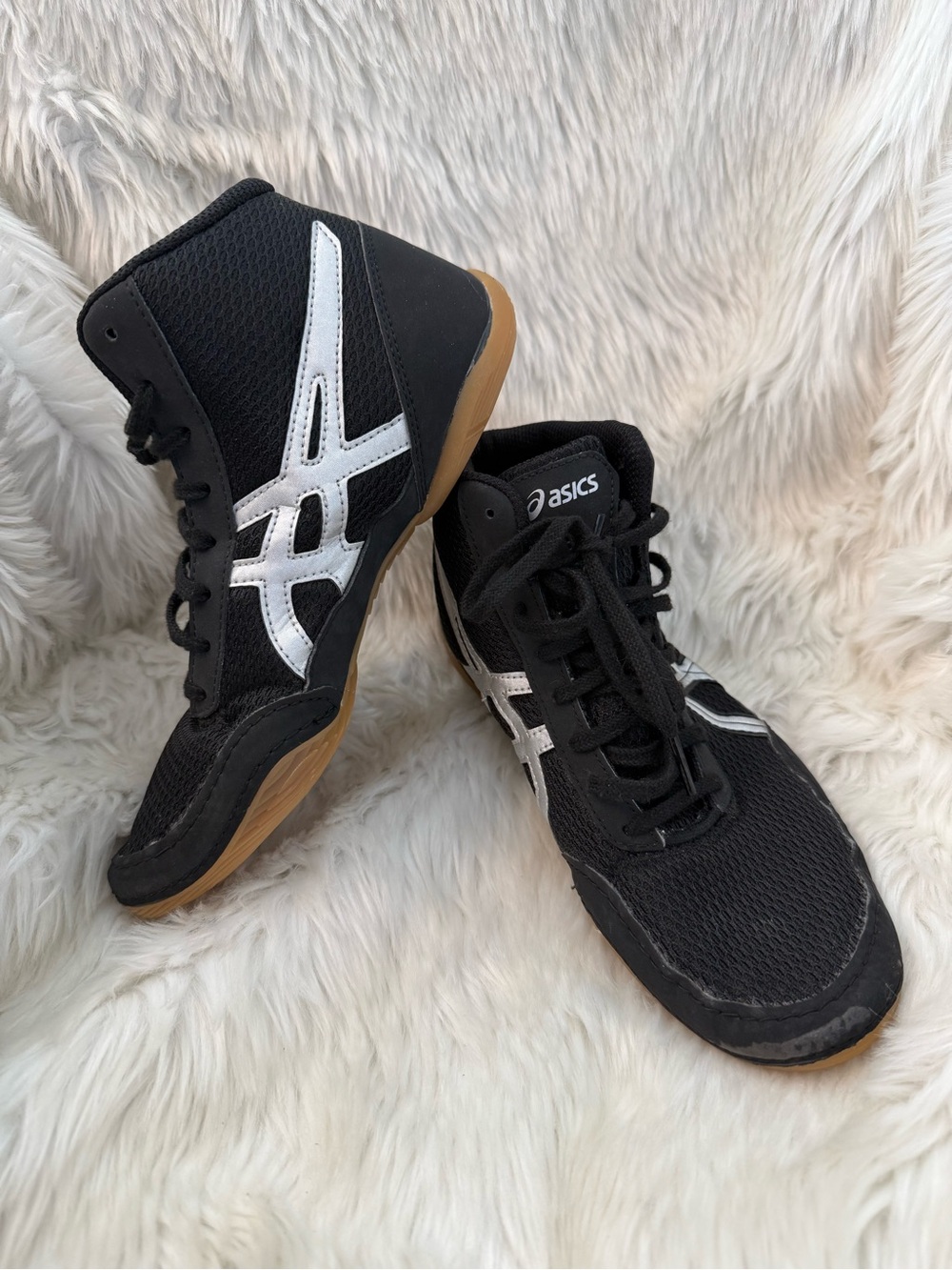Vintage ASICS 7 Distressed Matflex High-Top Wrestling Men Shoes Size 5 1/2